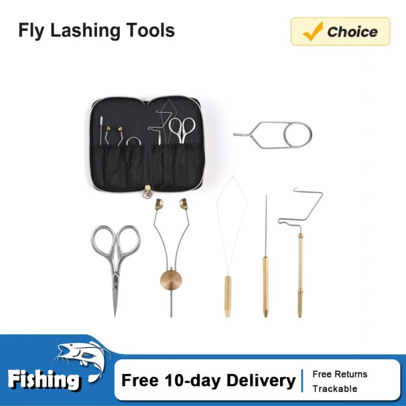 Strumenti per la costruzione di mosche Kit Combo frusta Finisher supporto per bobina Bodkin bobina Threader per esche da pesca strumenti per l'ancoraggio di mosche acciaio inossidabile