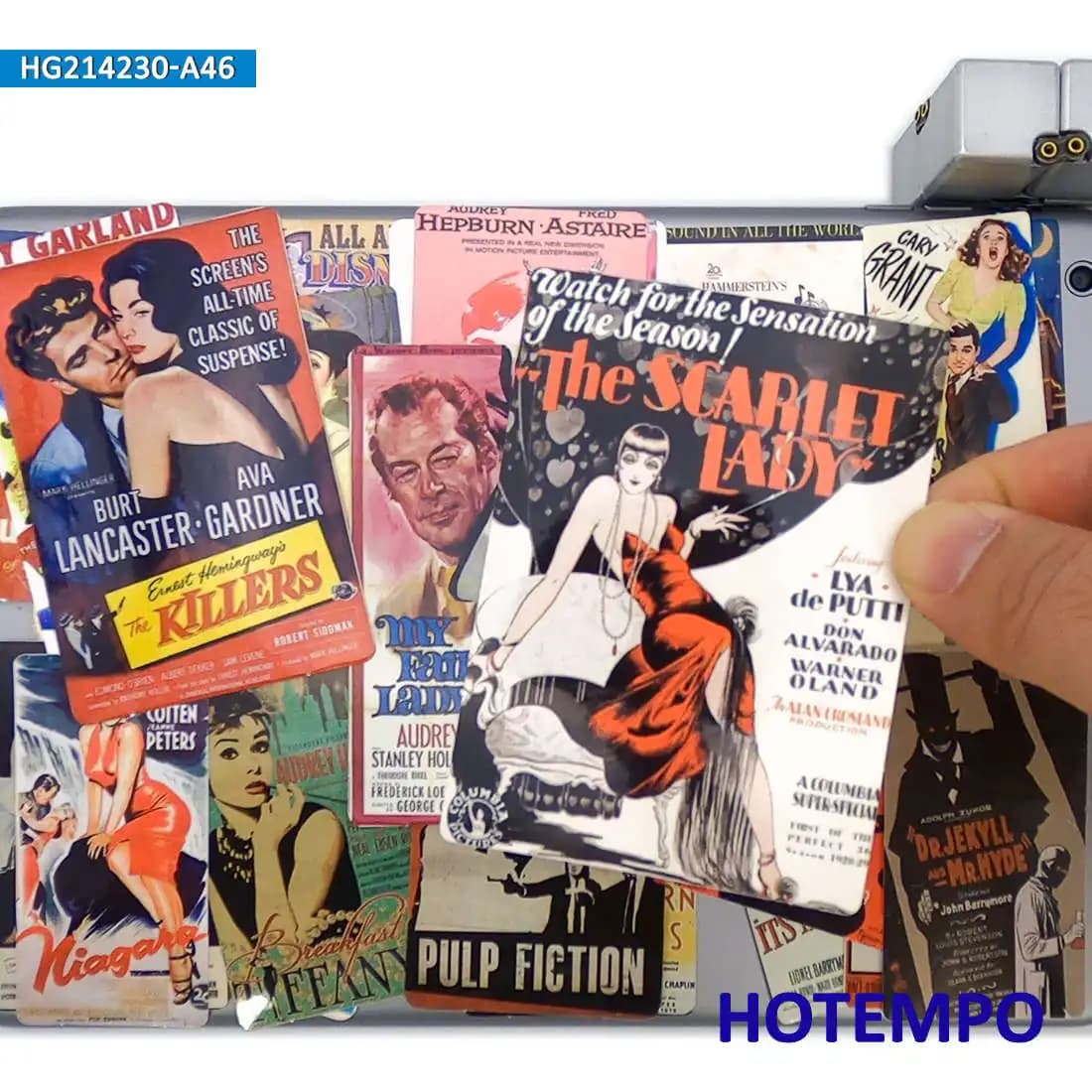 46 pezzi vecchio film poster arte retrò adesivo impermeabile per scrapbook notebook telefono laptop skateboard bici moto adesivi per auto