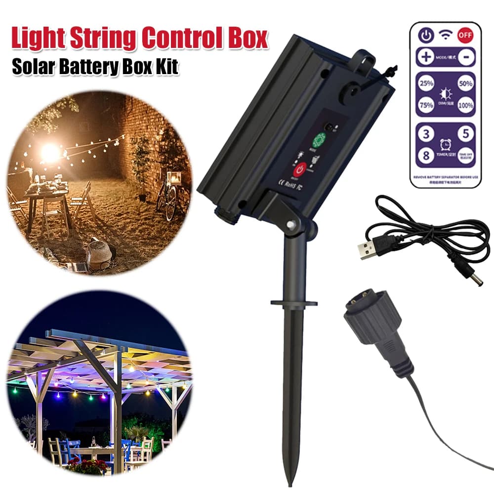 Centralina di Controllo per Luci LED 3.7V 1200mAh con Pannello Solare e Telecomando per Strisce LED 3.7V Fai-da-Te