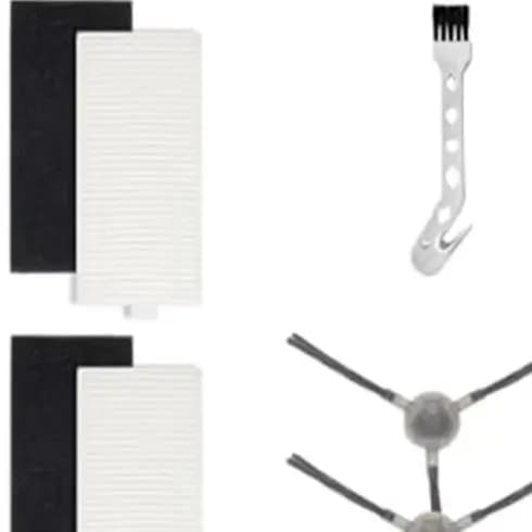 5 Filters 4 Side Brush 1 Cleaning Brush For Lefant M1 / M2 Proo Robot Vacuum Cleaner Parts Consumables Replacement