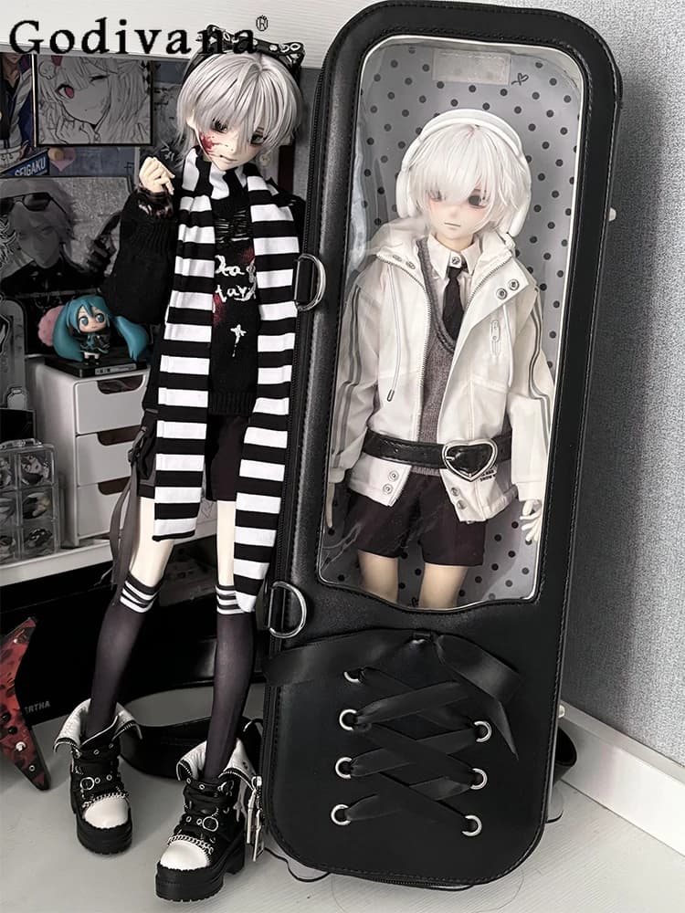 Borsa a tracolla BJD a quattro punti Lolita originale giapponese Borsa per bambola dolce e carina per pendolarismo quotidiano Borsa a tracolla casual
