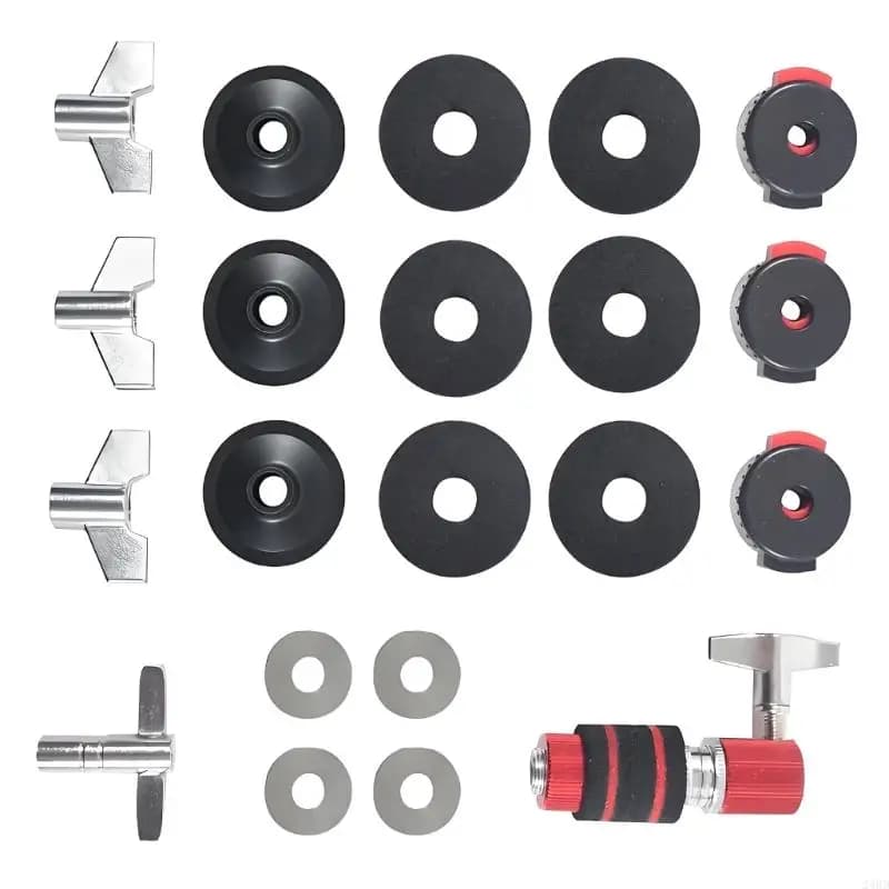 Set batteria Tampone in feltro Tappetino in feltro antiscivolo per grancassa Set accessori per pedali del tamburo con e