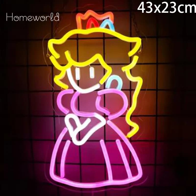 Insegne al neon principessa luci per decorazioni da parete per bambini adolescenti ragazzi ragazze camera decorativa da appendere cartello a LED regalo per feste di compleanno