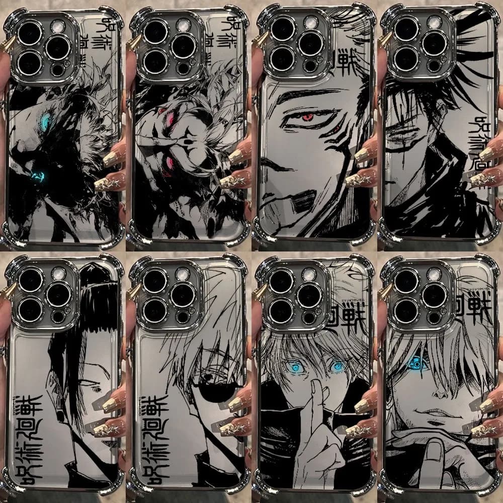 Anime Jujutsu Kaisen Gojo Plating Phone Case For Samsung S26 S25 S24 S23 S22 S21 S20 FE Edge Plus Ultra Anti Fall Airbag