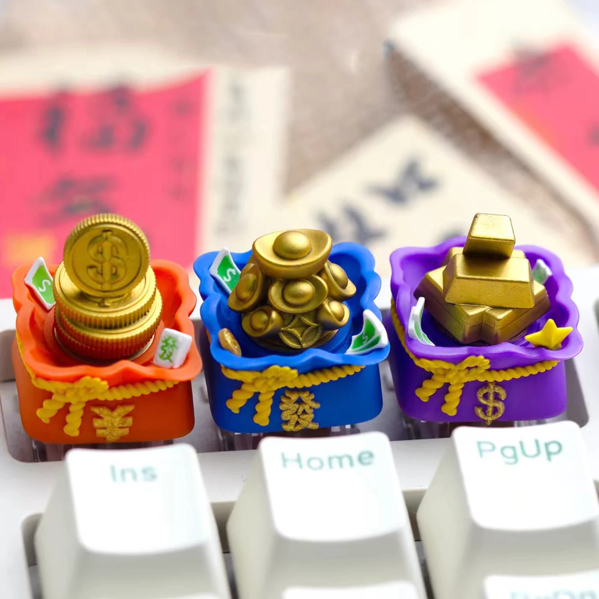 1pcs Rotatable "Make Big Money" Theme Personalized Keycaps Creative Esc Keys Resin Keycap for MX Mechanical Keyboards