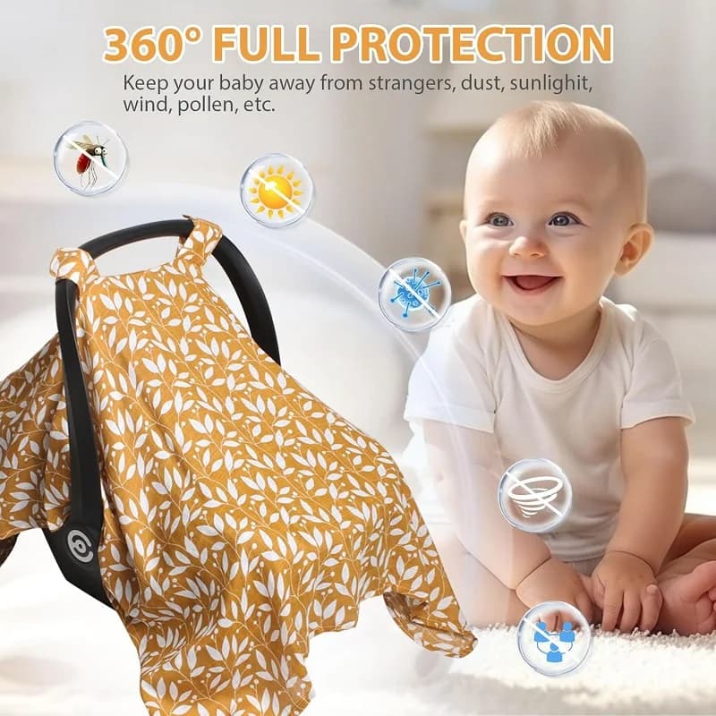 Coprisedile per auto per bambini Coprisedile per auto per neonato leggero e traspirante Coprisedile per passeggino Baldacchino Parasole per la giornata calda estiva