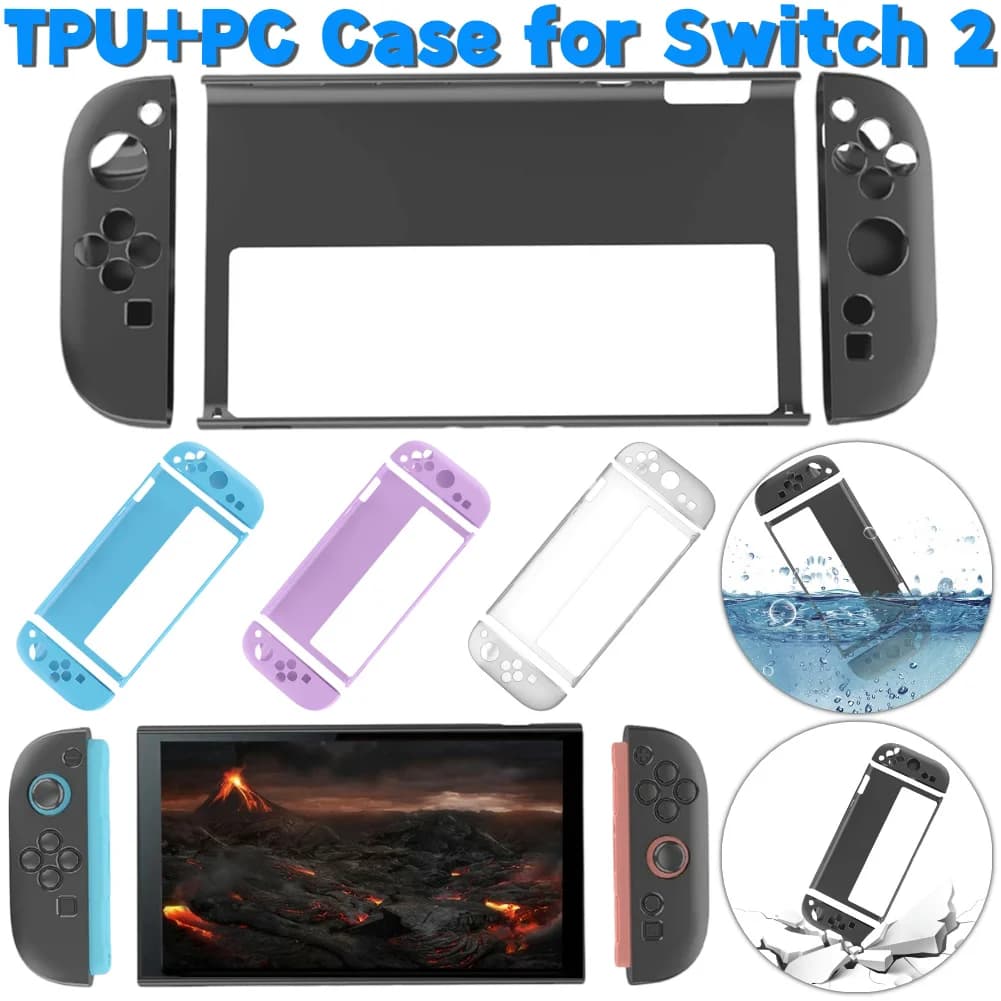 Custodia Protettiva in TPU e PC per Nintendo Switch 2, Anti-graffio, Rimovibile, Accessori per Giochi