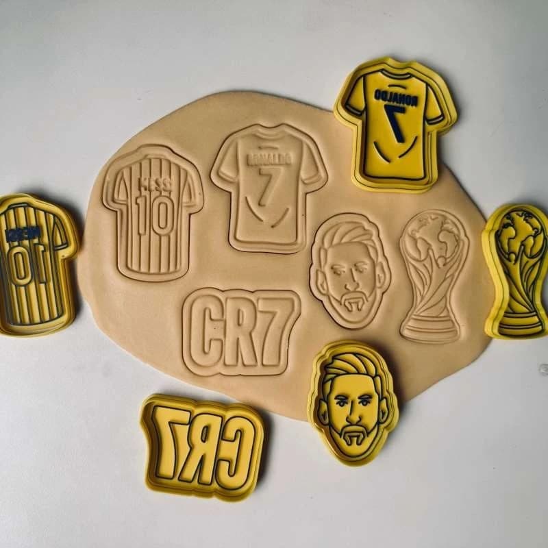 Soccer Theme Cookie Cutter Set Football Trophy Jersey Boot Shaped Dough Cutting Molds For Baking Fondant Clay Craft Making