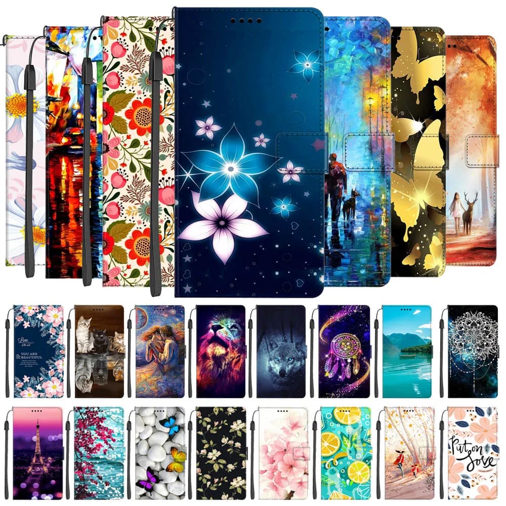 Luxury Leather Phone Cases For Realme 9 Pro Plus Realme9 5G Pro+ Case Wallet Magnetic Card Flip Book Cover Cute Colorful Bags