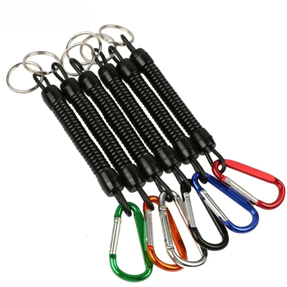 Cordino Elastico Avvolgibile con Moschettone, Corda di Sicurezza Retrattile per Attrezzi, per Pesca, Kayak, Campeggio, Pinze, Immersioni Subacquee, Chiavi