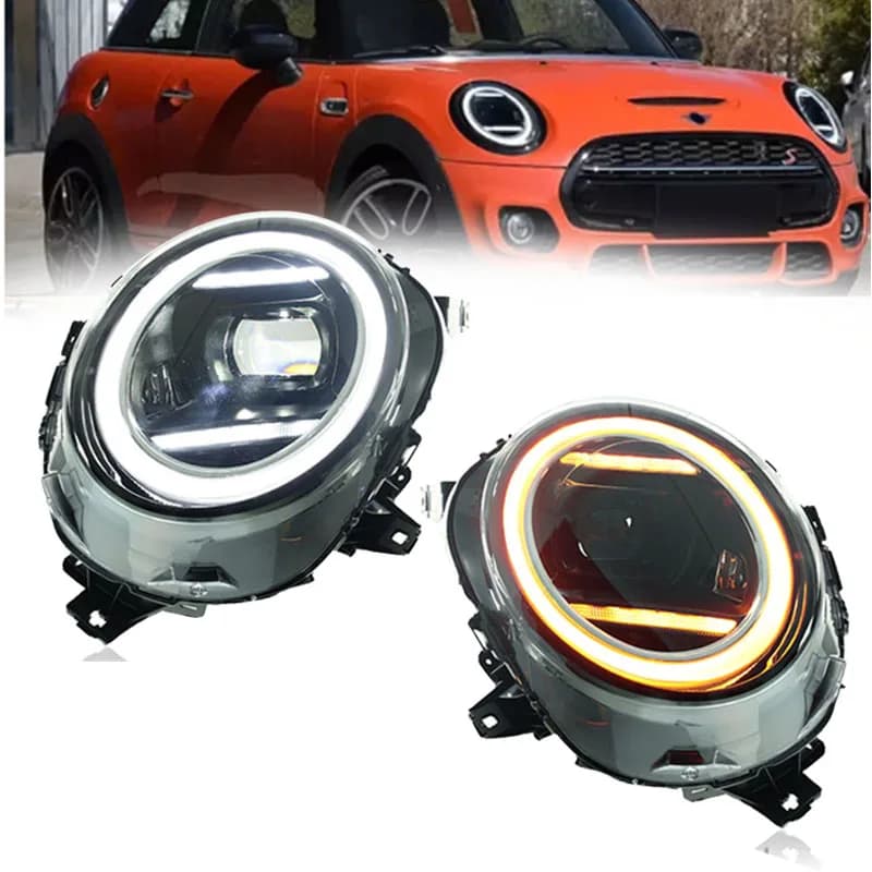 Fari per auto per BMW Mini F54 F55 F56 F57 V2 2014-2024 completo LED Gruppo faro Aggiornamento Kit di accessori per lenti per proiettori alti