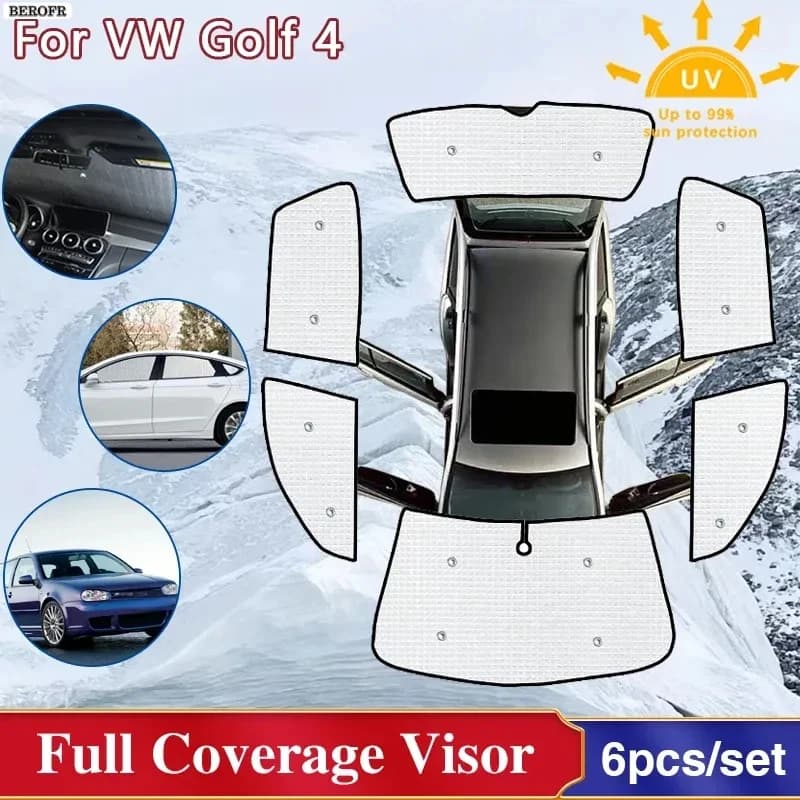For Volkswagen Golf MK4 Accessories VW Golf 4 2004-2008 Full Windshield Surround Sunshades Windows Shaby Visor Auto Accessories