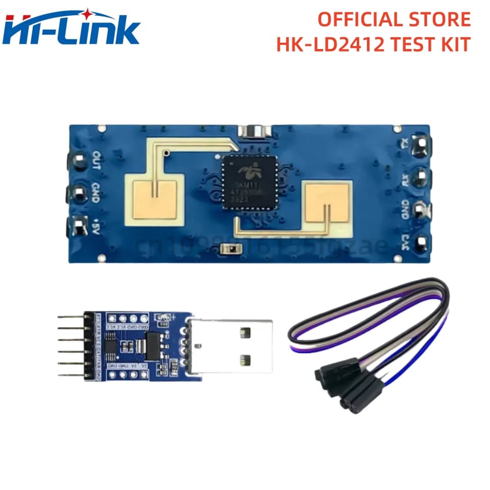 HLK-LD2410B HLK-LD2412 24G 9m Human Presence and Motion Sensor Long Distance and Larger Angle Radar FMCW Ranging Module LD2410B