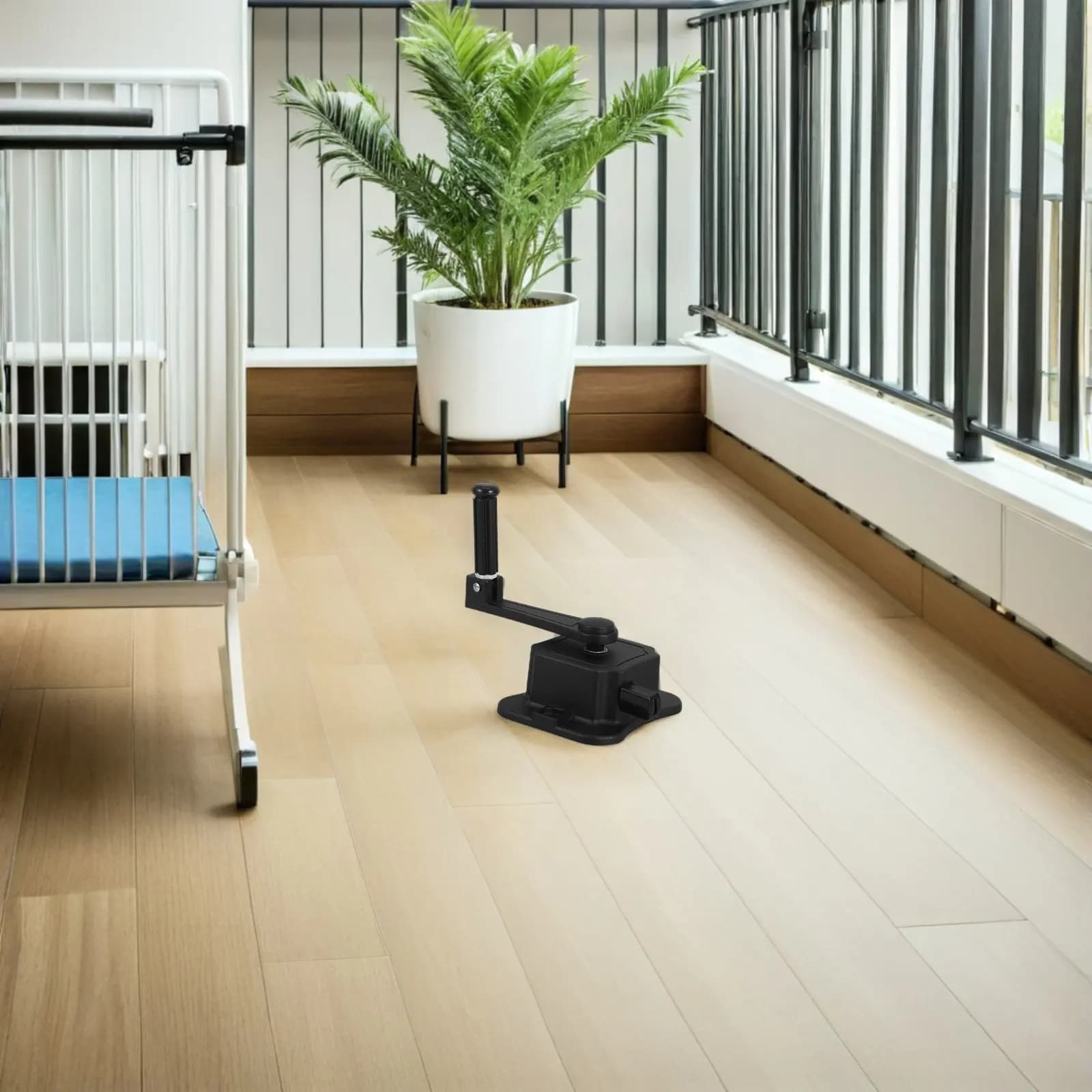 Maniglia a manovella per stendibiancheria, sollevamento manuale, accessori per appendiabiti, maniglia in metallo antiscivolo per puleggia a soffitto, foro per lavanderia