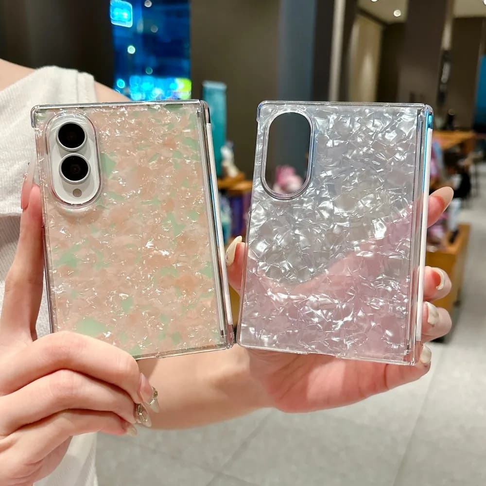For Samsung Galaxy Z Fold 8 Wide Colorful Shell Pattern Phone Case Protective Shockproof Back Cover