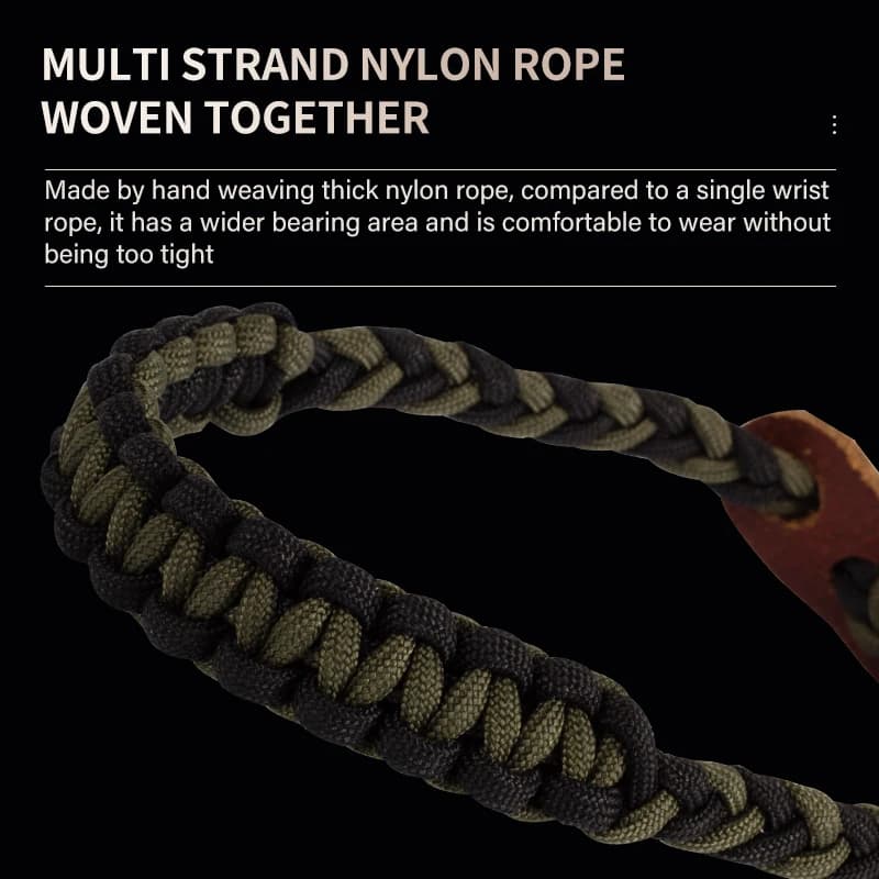 Cinturino da Polso per Tiro con l'Arco, per Arco Compound, Ricurvo e Longbow, Cinturino Protettivo in Nylon Intrecciato Regolabile in Pelle per Caccia