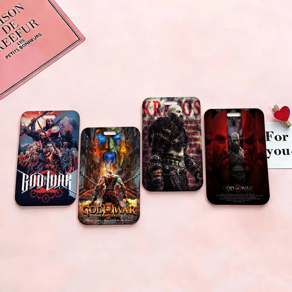 Porta Badge God of War, Porta Tessere Studenti, Laccetto da Collo per Carte, Cordino per Regalo