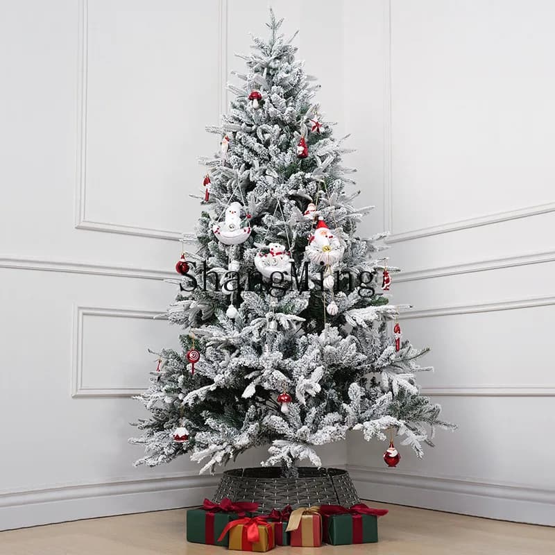 CL New Christmas small PE snow Christmas tree DIY house desktop pot plant decoration ornament