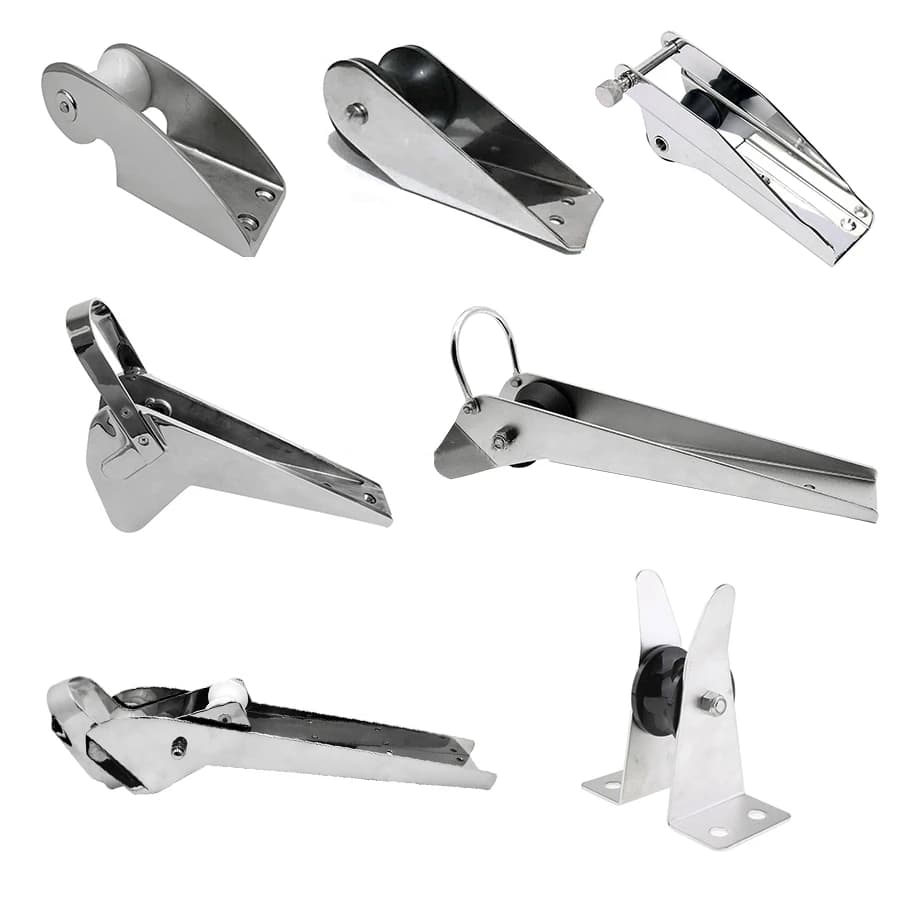STLF Parti per barche in acciaio inossidabile AISI 316 di grado marino per barche Forniture hardware marino Rullo di prua per ancoraggio altamente lucido