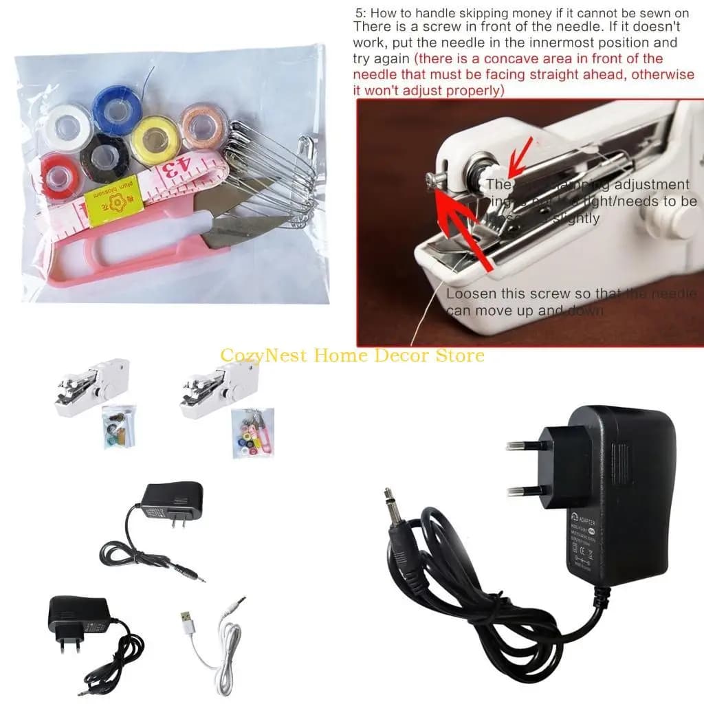 Mini macchina da cucire da 92mf mini con accessori fissati perfetti per le correzioni viaggio