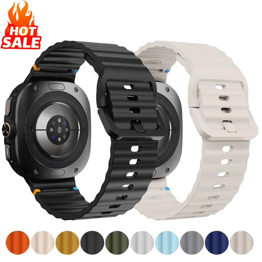 Cinturino in Silicone per Samsung Galaxy Watch accessori per cinturini Ultra bracciale Smartwatch correa Galaxy Watch7 cinturini sportivi Ultra 47mm