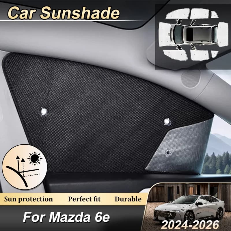 For Mazda 6e Accessories EZ-6 J90A 2024 2025 2026 Car Custom-Fit Automotive Sunshade Windshield Protection Heat Shield Auto Part