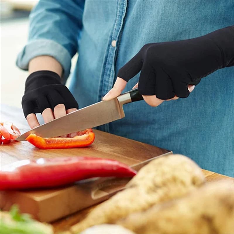 ABSQ-Guanti per artrite Supporto per mano Tutore per polso per gonfiore - Guanti a compressione senza dita Supporto per il dolore al polso Donna Uomo