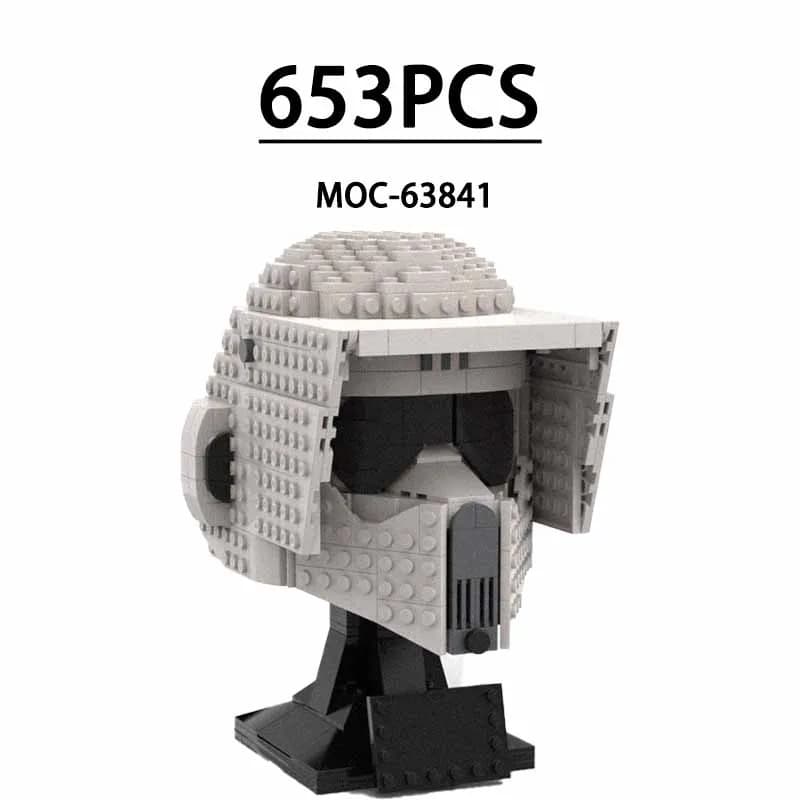 MOC-63841 Helmet Series Style Model Scout Helmet Building Blocks Toy 653 Pieces Children's Birthday Gift Boys' Christmas Gift