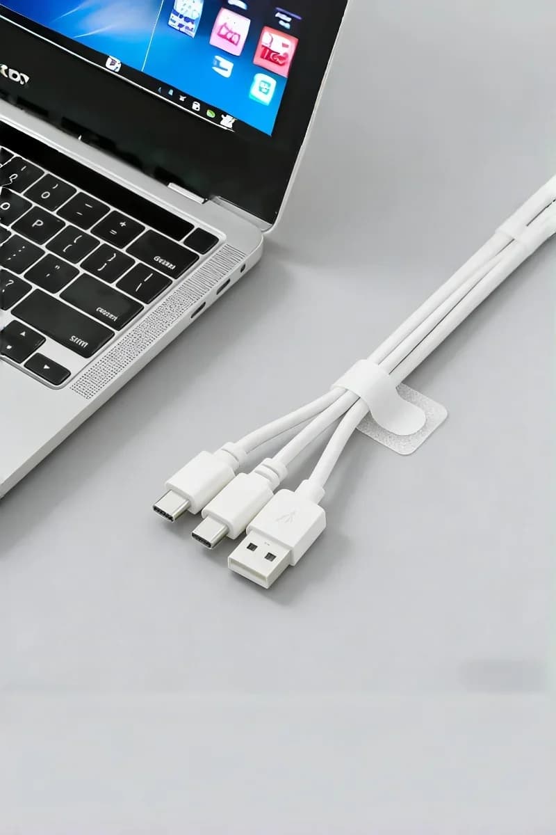 10 fascette stringicavo bianche autobloccanti per un fissaggio sicuro ​ Leggero e resistente, organizza i cavi in modo efficiente.