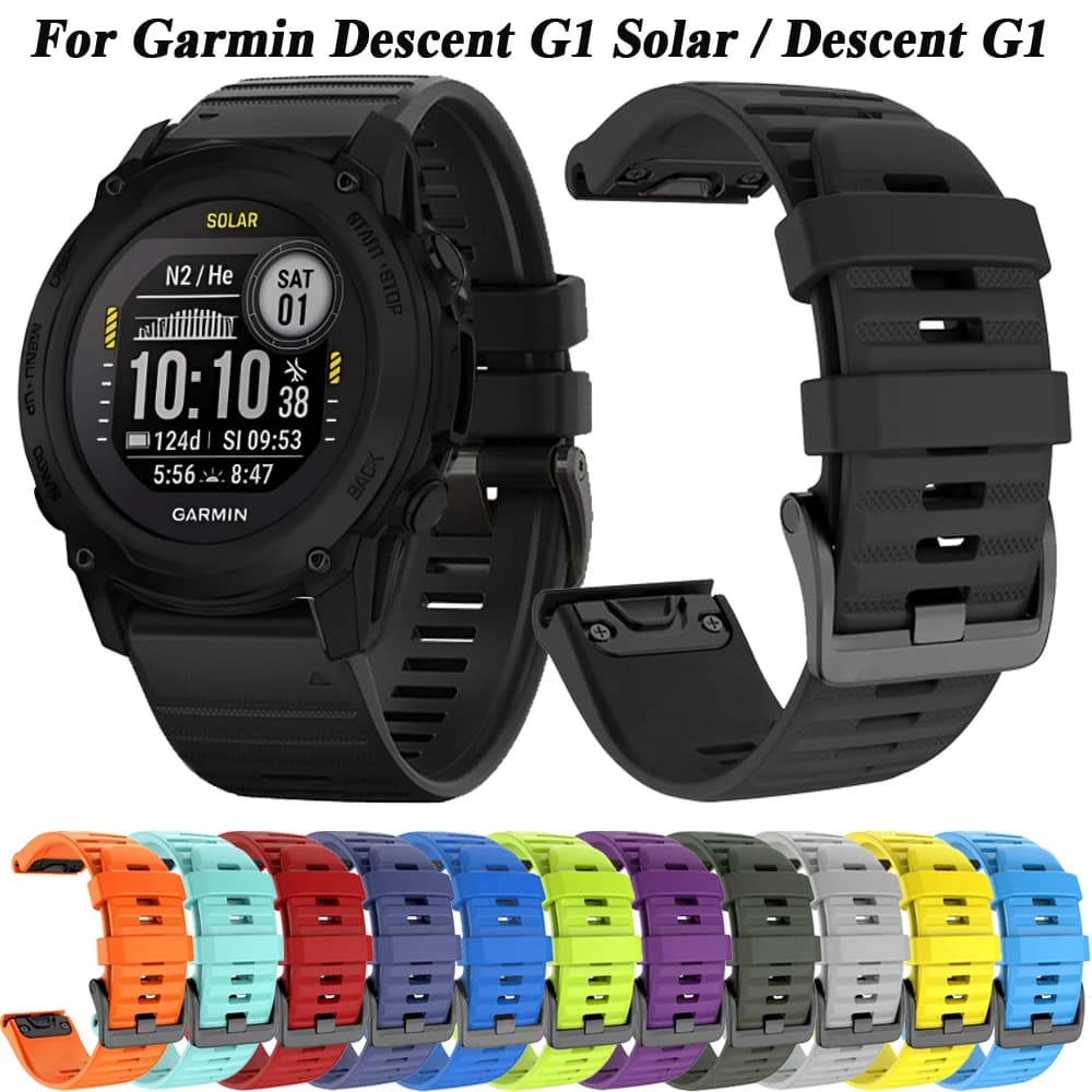 Cinturini sportivi in silicone Quickfit per Garmin Descent G1 cinturino Smartwatch solare per Forerunner 935 945 955 braccialetto 22 26mm cintura