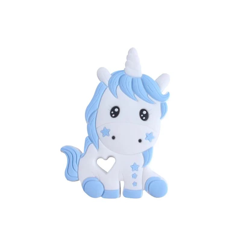 Massaggiagengive per dentizione sicuro personalizzato Corona di unicorno Succhietto Giocattolo per bambini Ciuccio in silicone Clip Catene Capezzoli Porta ciuccio fatto a mano