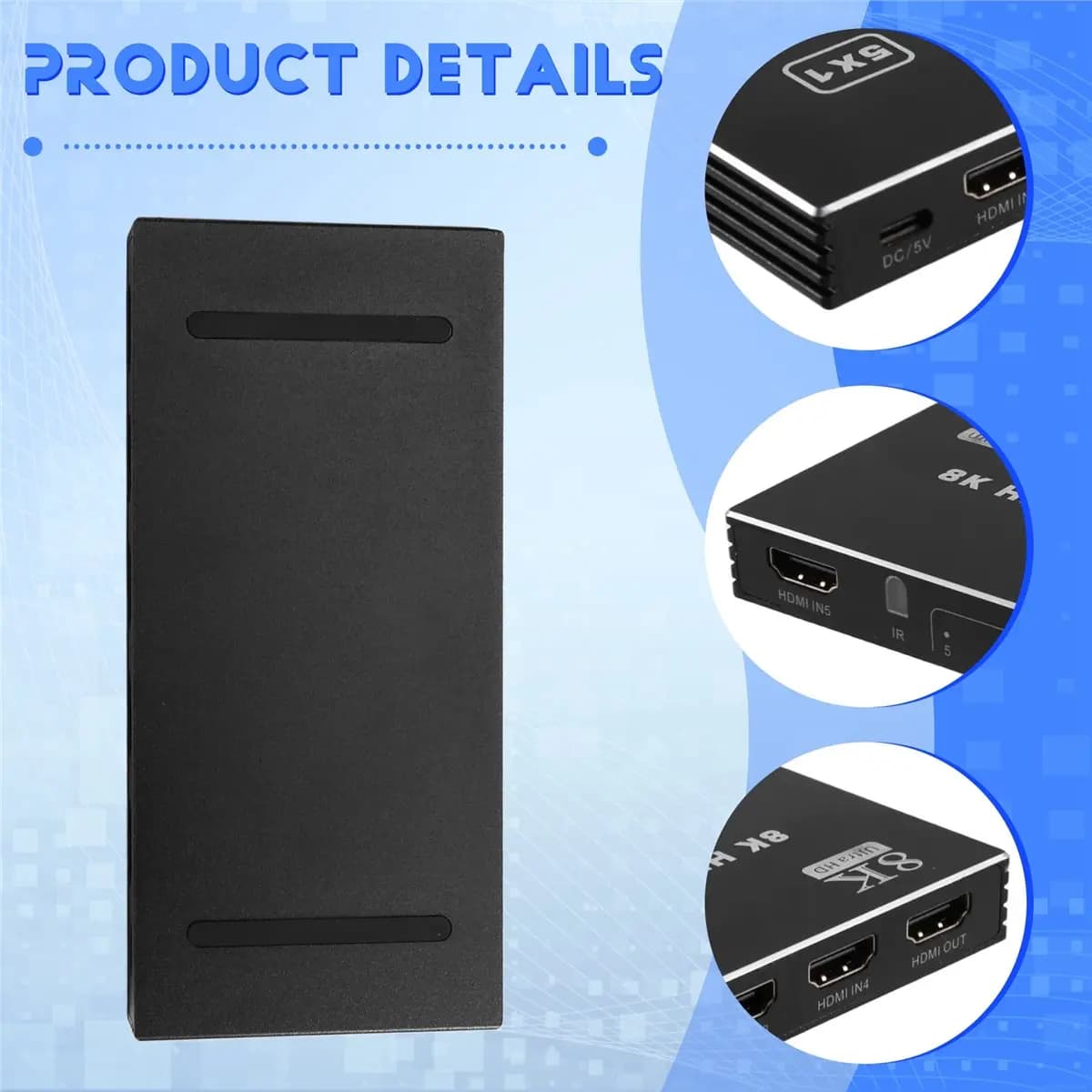 OKgood Switch HDMI 5 in 1 Out 4K240HZ 2.1 Compatibile con PS5/4 Xbox Nintendo Switch