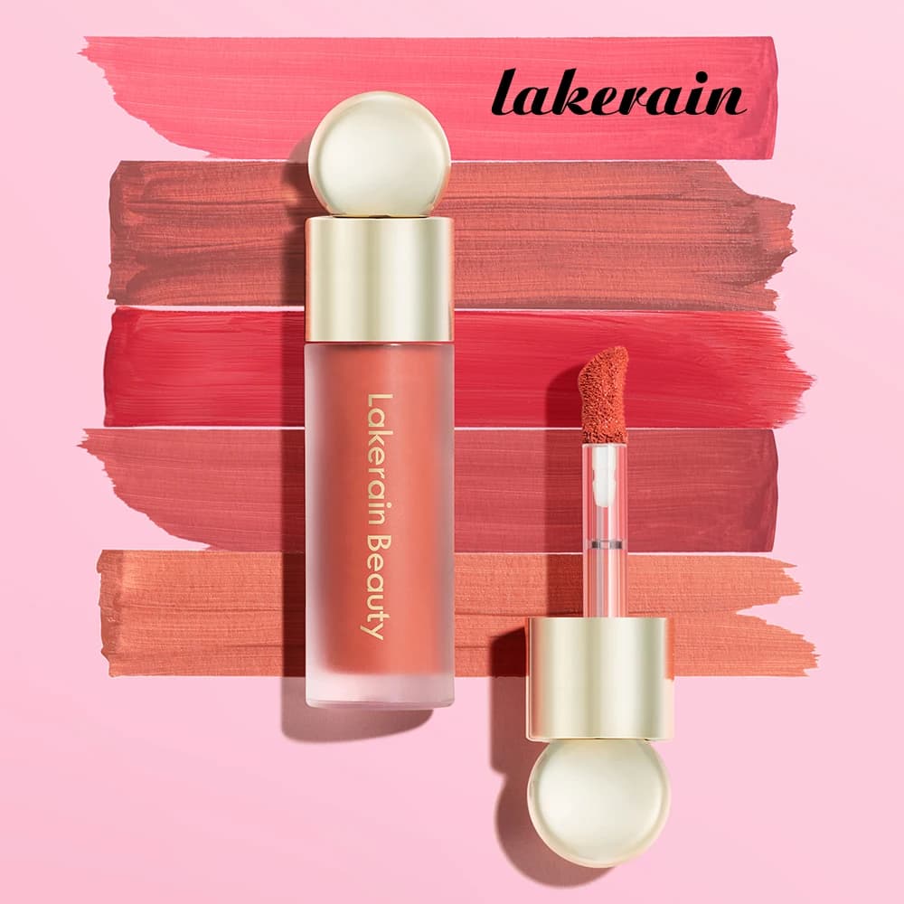 Velvet Liquid Blush Waterproof Smooth Light Up Natural Skin Tone Blusher Multiple Uses for Cheek Lips Eyes Facial Makeup