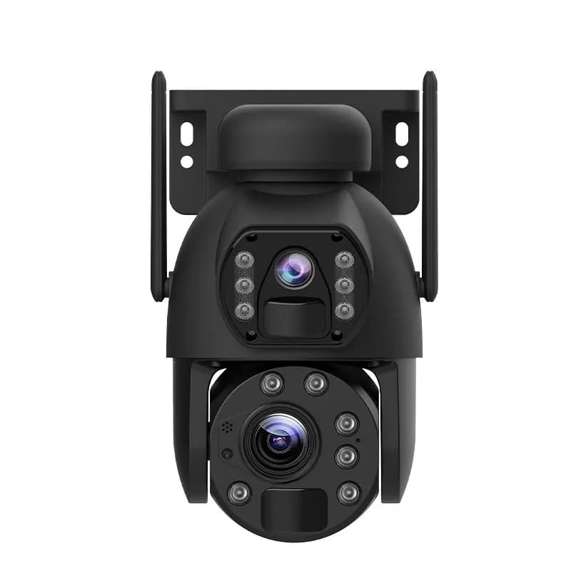 Telecamera IP PTZ a Colori con Zoom 20x, Doppia Lente 6MP UHD, Alimentazione Solare, Rilevamento AI Umanoide, Monitoraggio CCTV per Casa e Bambini