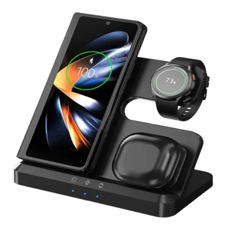 3 in 1 Fast Charging Dock Stan Wireless Charger Station For Samsung S25 Note Galaxy Watch 7 Active 2/1 Buds Earbuds Home Office