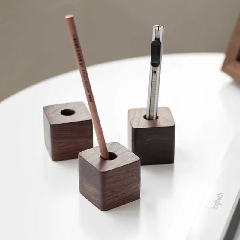 Portapenne multifunzione in legno creativo portapenne da ufficio per ufficio ornamenti minimalisti forniture scatola portaoggetti portaspazzolino