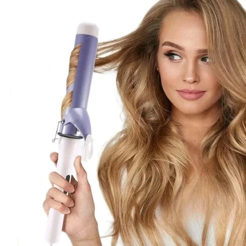 Professional 40 mm curling iron with rotating cylinder for large waves, electric curler, professional saloon styling tool
