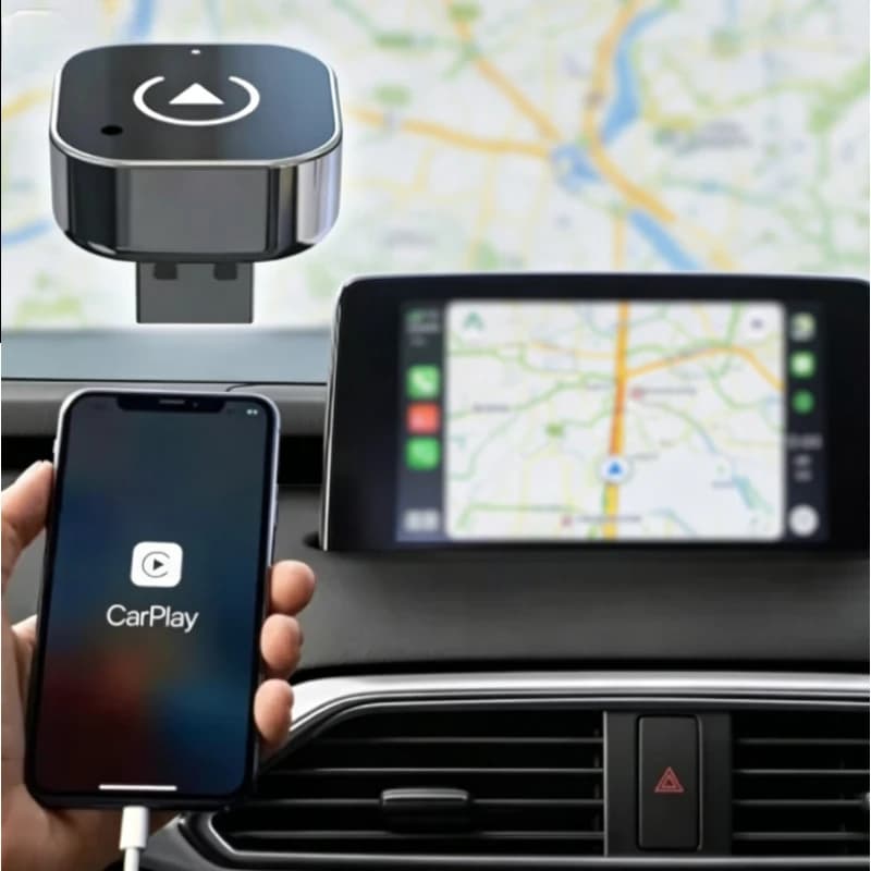 NUOVO Adattatore Wireless 2 in 1 CarPlay Android Auto, Dongle USB Intelligente con Connessione Automatica Plug & Play per Auto con CarPlay/Android Auto Cablato di Fabbrica