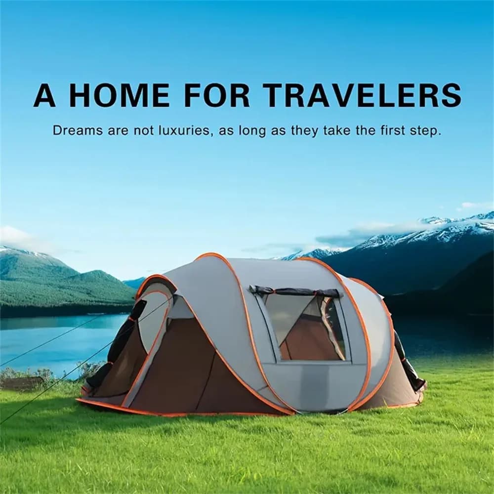 Tenda da campeggio impermeabile per 5-8 persone con apertura rapida, tenda da campeggio per barche, tenda da esterno, pop-up completamente automatica