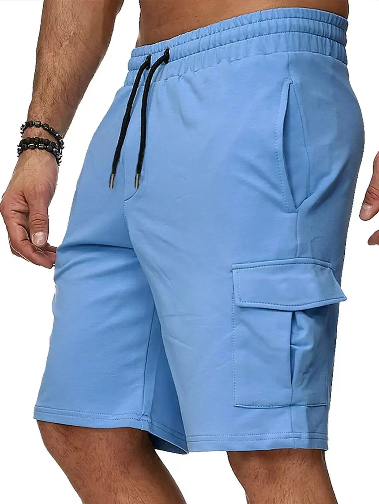 2025Bottoms da uomo per allenamento estivo in palestra, corsa, ciclismo, pantaloncini sportivi traspiranti con coulisse in vita ad asciugatura rapida, outfit da uscire
