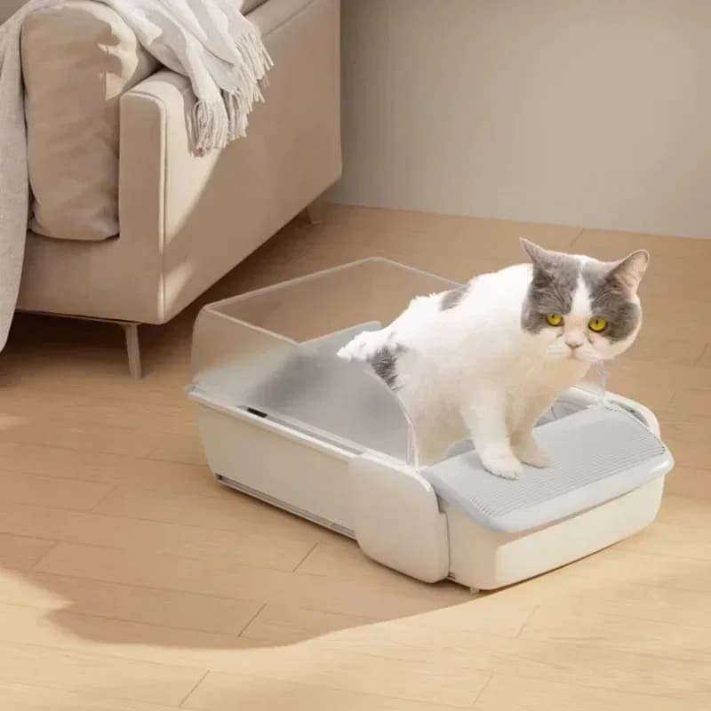 Lettiera per gatti aperta autopulente, padella per gatti intelligente automatica, sterilizzazione a prova di perdite, deodorizzazione, prodotto per WC