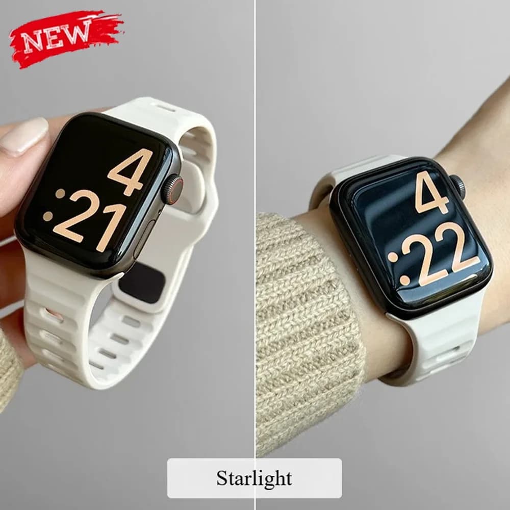 Cinturino sportivo per Apple Watch Ultra 3/2 Band 49mm 46mm 42mm 45mm 41mm 44mm 40mm Bracciale in silicone per IWatch Series 11 10 9 8 7 6