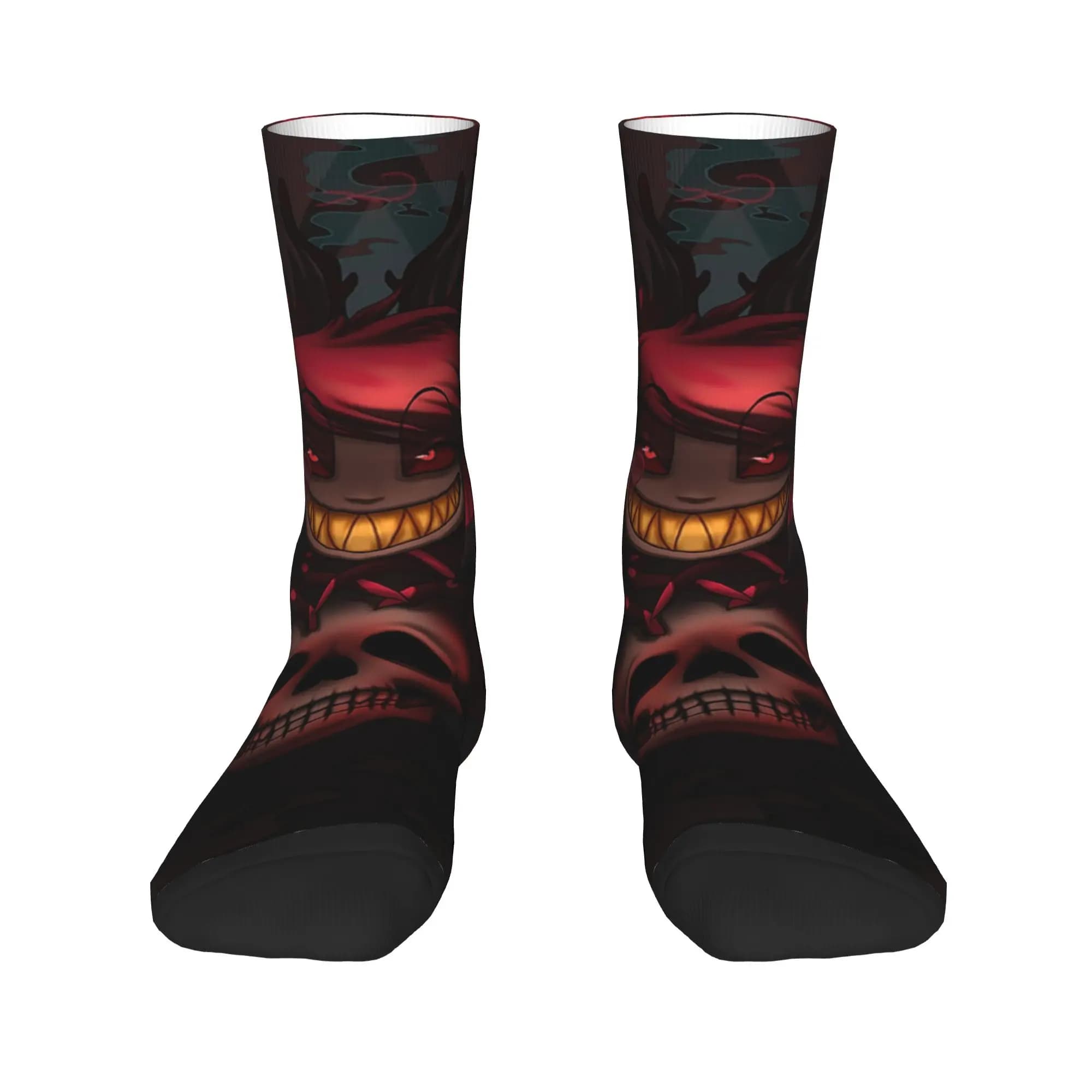 Fun Mens Hazbins TV Show Animation Hotel Dress Socks Unisex Warm Breathbale 3D Print Crew Socks