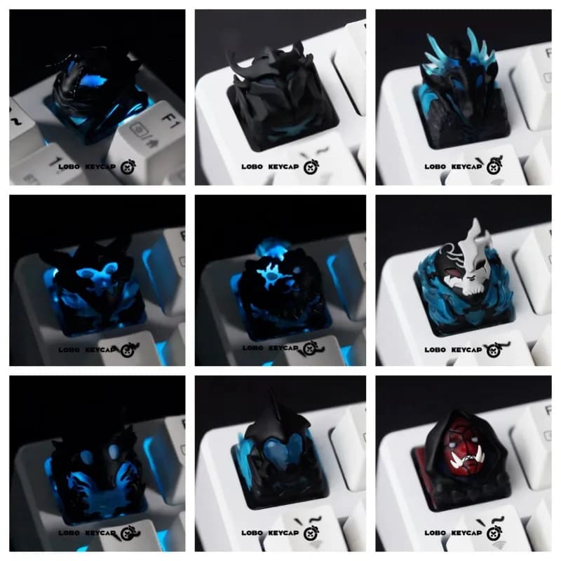 NEW Shadow Legion Theme Keycaps Mechanical Keyboard Resin Custom Keycaps Cross Axis PC Gaming Keyboard Peripherals Collect Gift