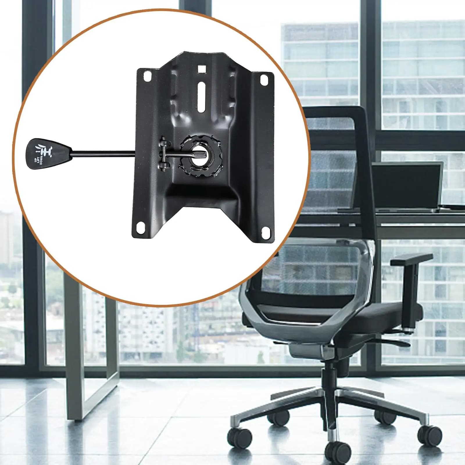 Meccanismo di Controllo Inclinazione Resistente, Base in Metallo Regolabile per Sedia da Ufficio, Casa, Gaming, Ricambio per Sedia da Scrivania