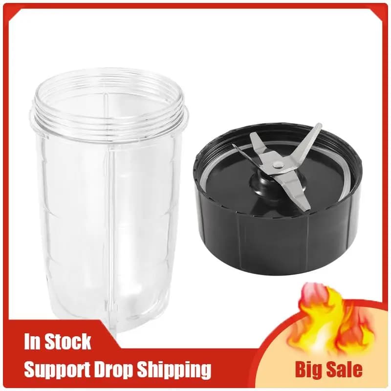 Limited Edition Replacement Cross Blade + 16Oz Cup Set For Magic Bullet, Replacement Parts Compatible With 250W MB1001 Blender