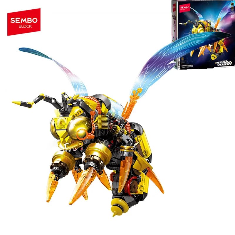 SEMBO BLOCK 637pcs MOC Serie Animale Robot Building Blocks Modello di Ape Mecha Mattoni da Costruzione Ornamento Ragazzi Giocattolo Per Bambini Regalo di Halloween