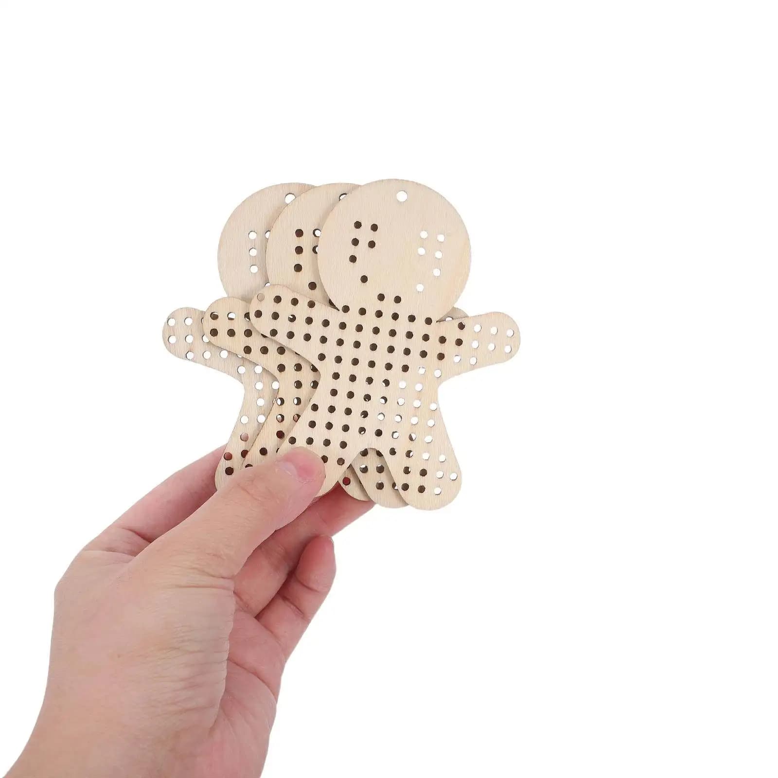 10 Pezzi Croci in Legno per Punto Croce, Forme Artigianali in Miniatura, Modelli per Ricamo, Decorazioni Fai-da-Te da Appendere