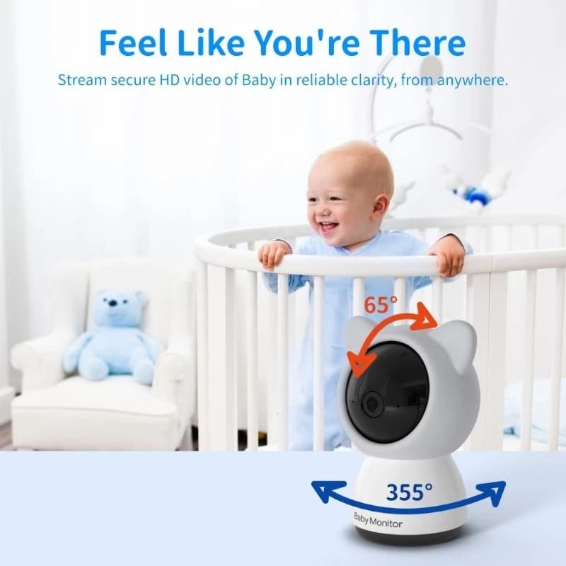 J15U 1 Set B5 Baby Monitor 5'' LCD Sreen PTZ Video Baby Camera Supporto conversazione bidirezionale