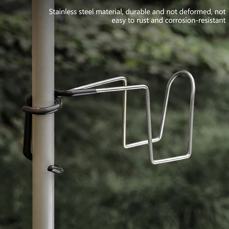 Ganci per supporto per luce in acciaio inossidabile Ganci per tenda portatile Gancio per lampada da caccia Gancio per lanterna da pesca Attrezzatura da campeggio